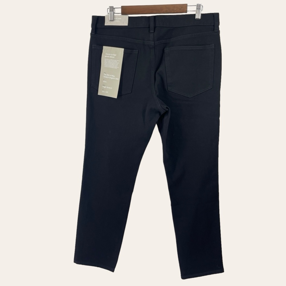 Everlane The Slim 4-Way Stretch Organic Uniform Jeans in‎ Black - Picture 2 of 8